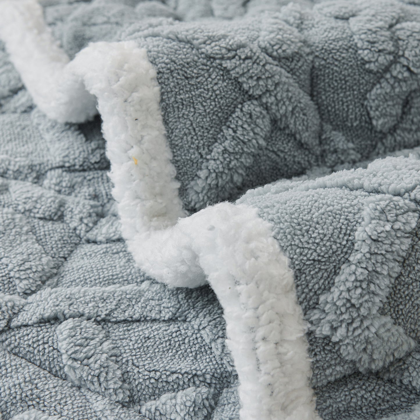 'Italian Caelora' Luxury Jacquard Plush Sofa Cover Mat and Anti-Slip Armrest Covers - Powder Blue