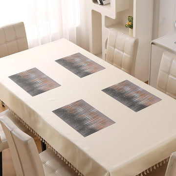 Marble Fusion PVC Mats for Dining Table, Mineral Rain - Embered Copper