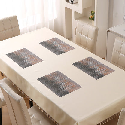 Marble Fusion PVC Mats for Dining Table, Mineral Rain - Embered Copper