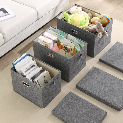 Multipurpose Foldable Storage Box with Lid, Medium / Large / Extra Large, Grey