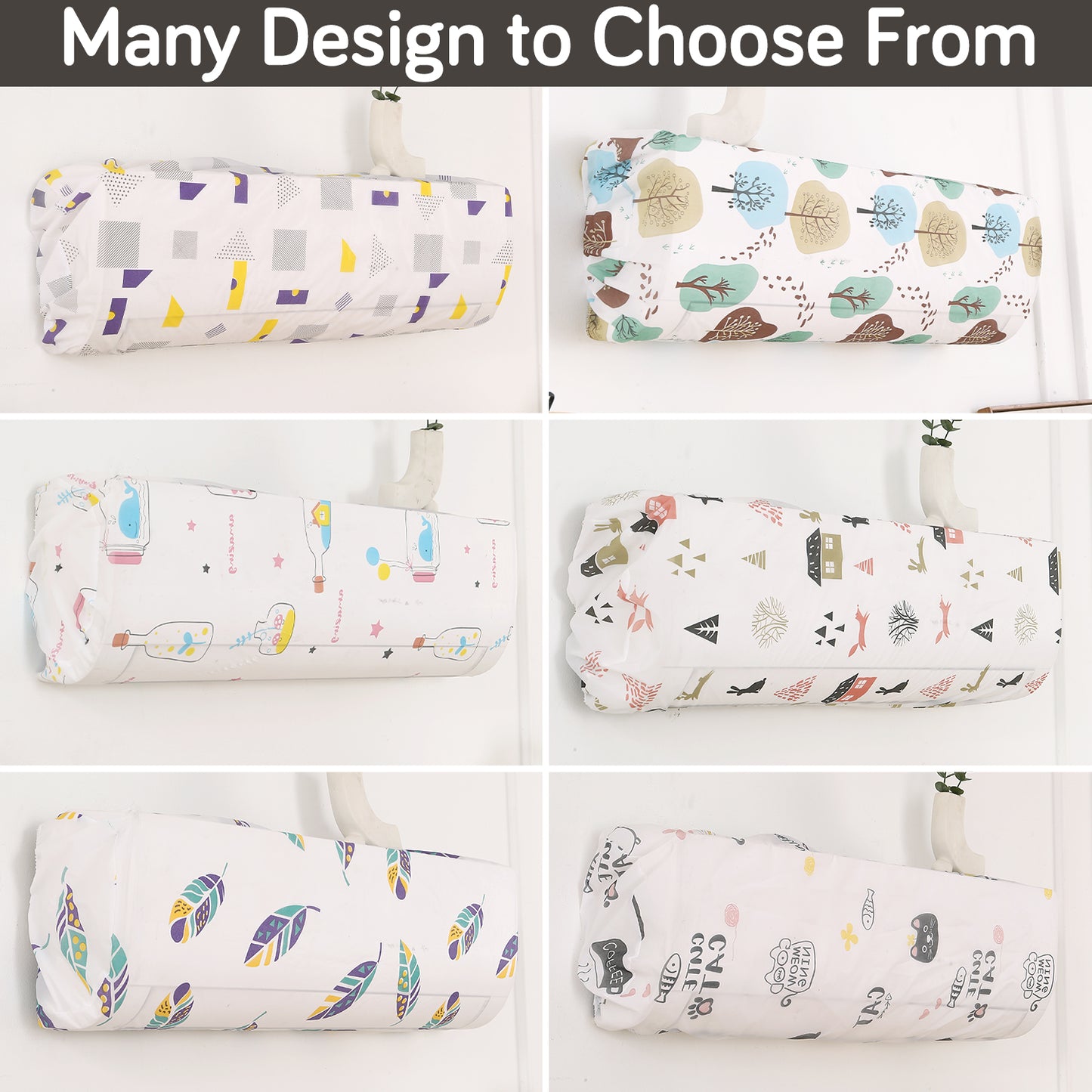 Dustproof, Waterproof & Washable Indoor AC Cover -  Playful Cats