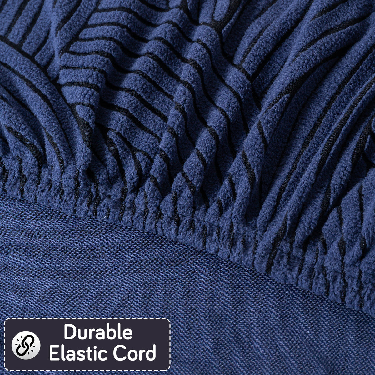 Buy royal blue colour elastic waveline series jacquard sofa cover​s