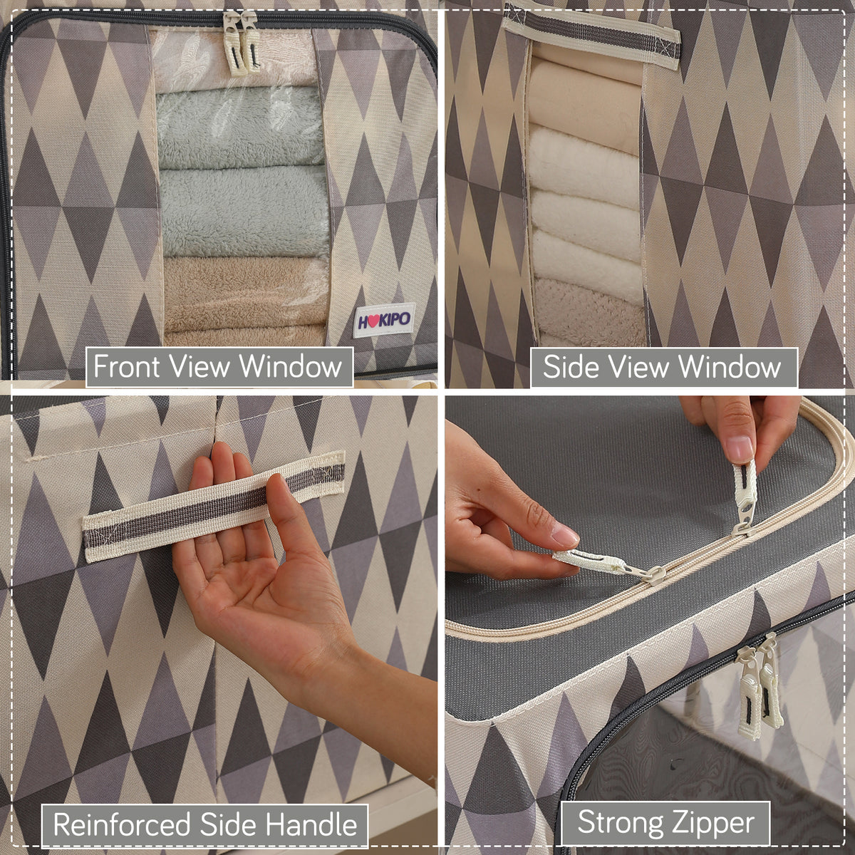 Folding Cloth Storage Box and Organizer for Wardrobe - Ash Mirage