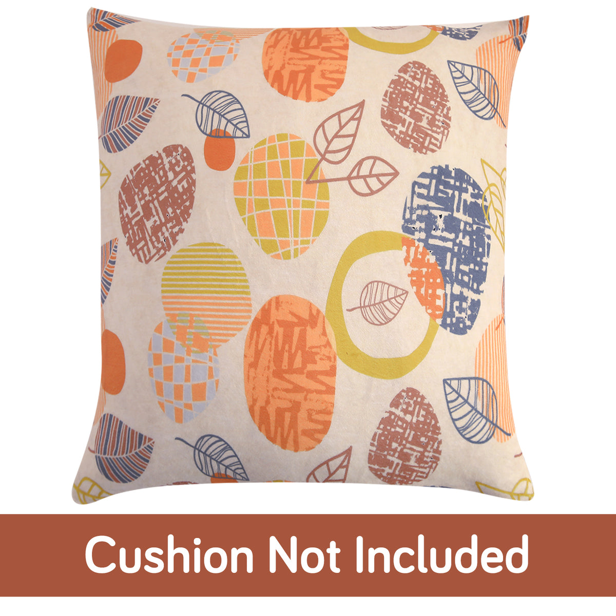 Buy cute Coral Autumn Leaves Printed Zippered Velvet Cushion Covers  | For Square Pillows