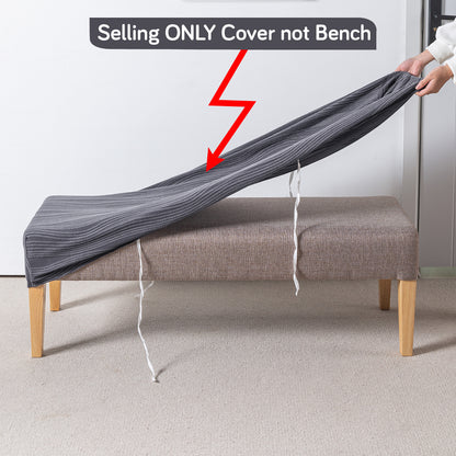 Nestiva Series 200gsm Knitting Jacquard Bench Cover - Porpoise Grey