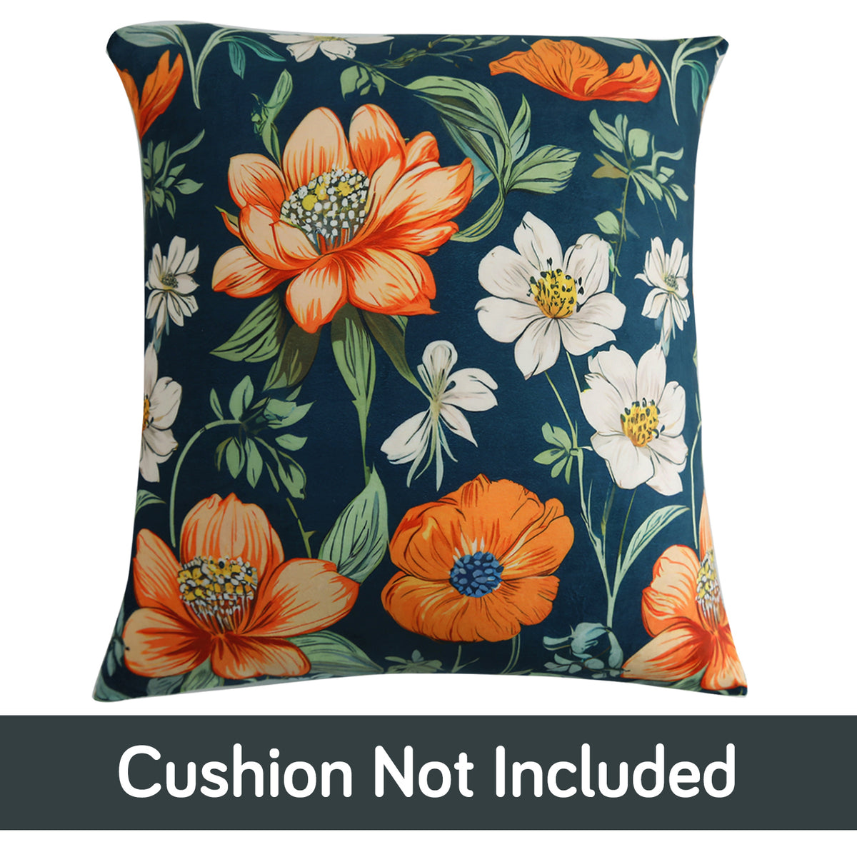Buy cute Teal Twilight Garden Printed Zippered Velvet Cushion Covers  | For Square Pillows