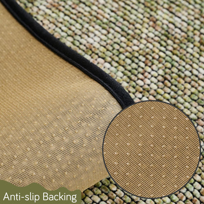 Thick Woven Weave Chenille Sofa Cover with Tassel|'Wavy Royale Series' Sage Green
