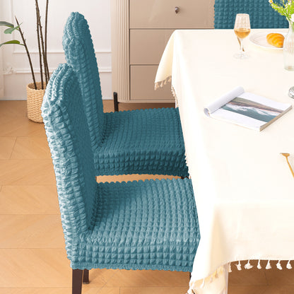 Aria Nova Bubble 280 GSM Dining Chair Cover Set of 1/2/4/6, Tropical Teal