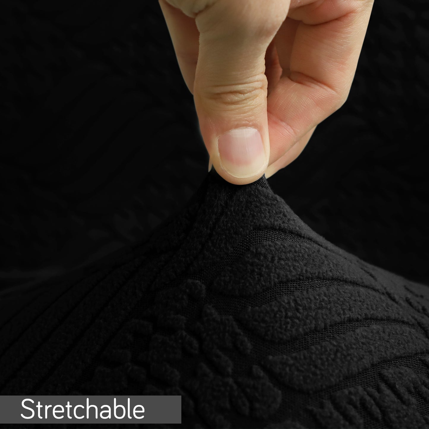 Gaming Chair Cover Elastic Jacquard Computer Rotating Chair Seat Covers Slipcover, Black