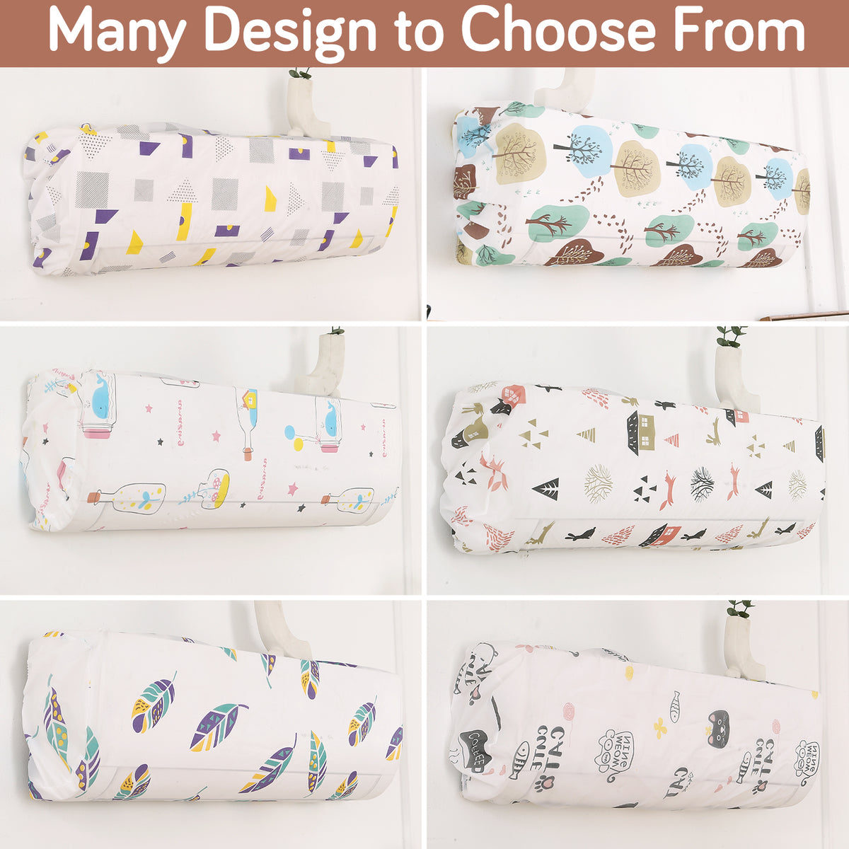 Dustproof, Waterproof & Washable Indoor AC Cover - Whimsical Bottles