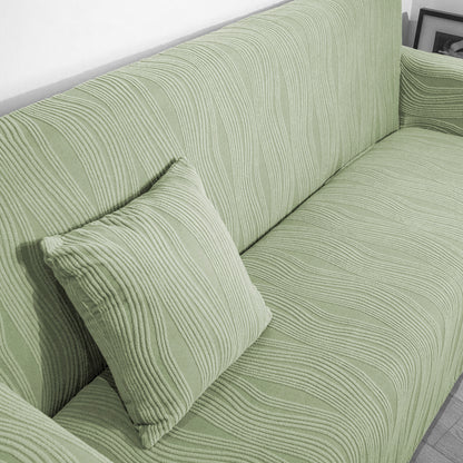 Nestiva Series Premium Knitting Jacquard Sofa Cushion Cover - Pastel Green