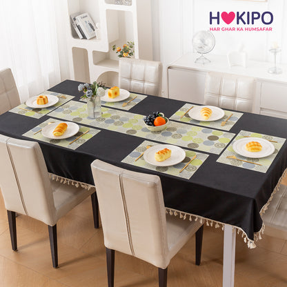 Color Splash PVC Mats for Dining Table, Bubble - Lemon Yellow