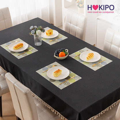 Color Splash PVC Mats for Dining Table, Bubble - Lemon Yellow