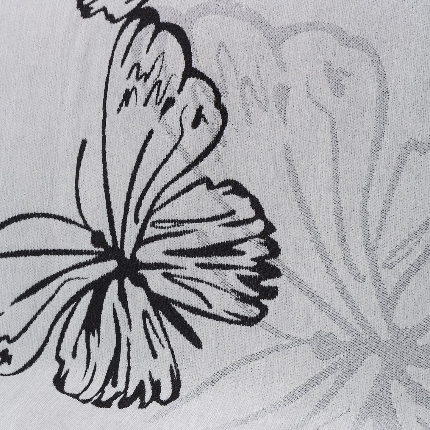 Premium 320 GSM Chenille Sofa Cover Throw All Season 'Serene Abode Series', Monochrome Butterfly