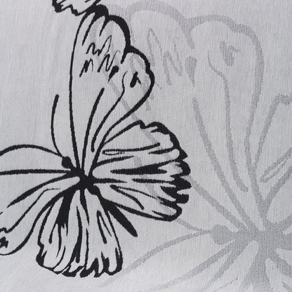 Premium 320 GSM Chenille Sofa Cover Throw All Season 'Serene Abode Series', Monochrome Butterfly