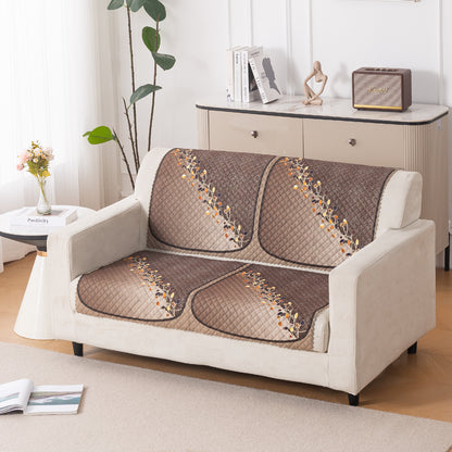 LoomVerse Quilted Sofa Cover Set Washable Sofa Panel for Seat & Back - Autumn Drape