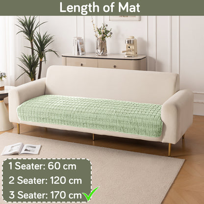 Premium Plush Anti Slip Sofa Mat for 1/2/3 Seater, Green
