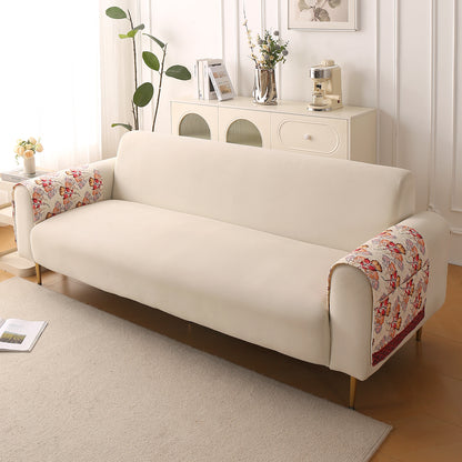 Florentina Series Printed Holland Velvet Sofa Mat - Autumn Cream