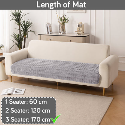 Premium Plush Anti Slip Sofa Mat for 1/2/3 Seater, Light Grey