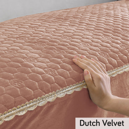 Premium Dutch Velvet Sofa Seat Mat for 1/2/3 Seater Sofa, Light Brown