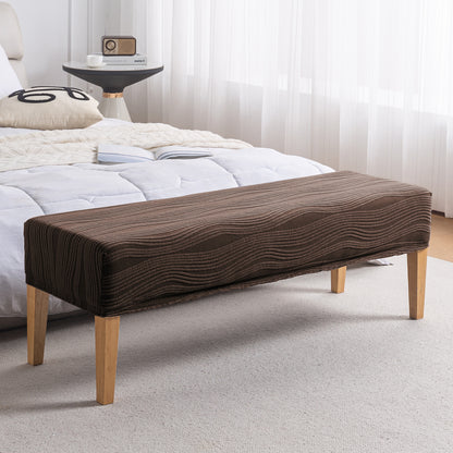 Nestiva Series 200gsm Knitting Jacquard Bench Cover - Chocolate Brown