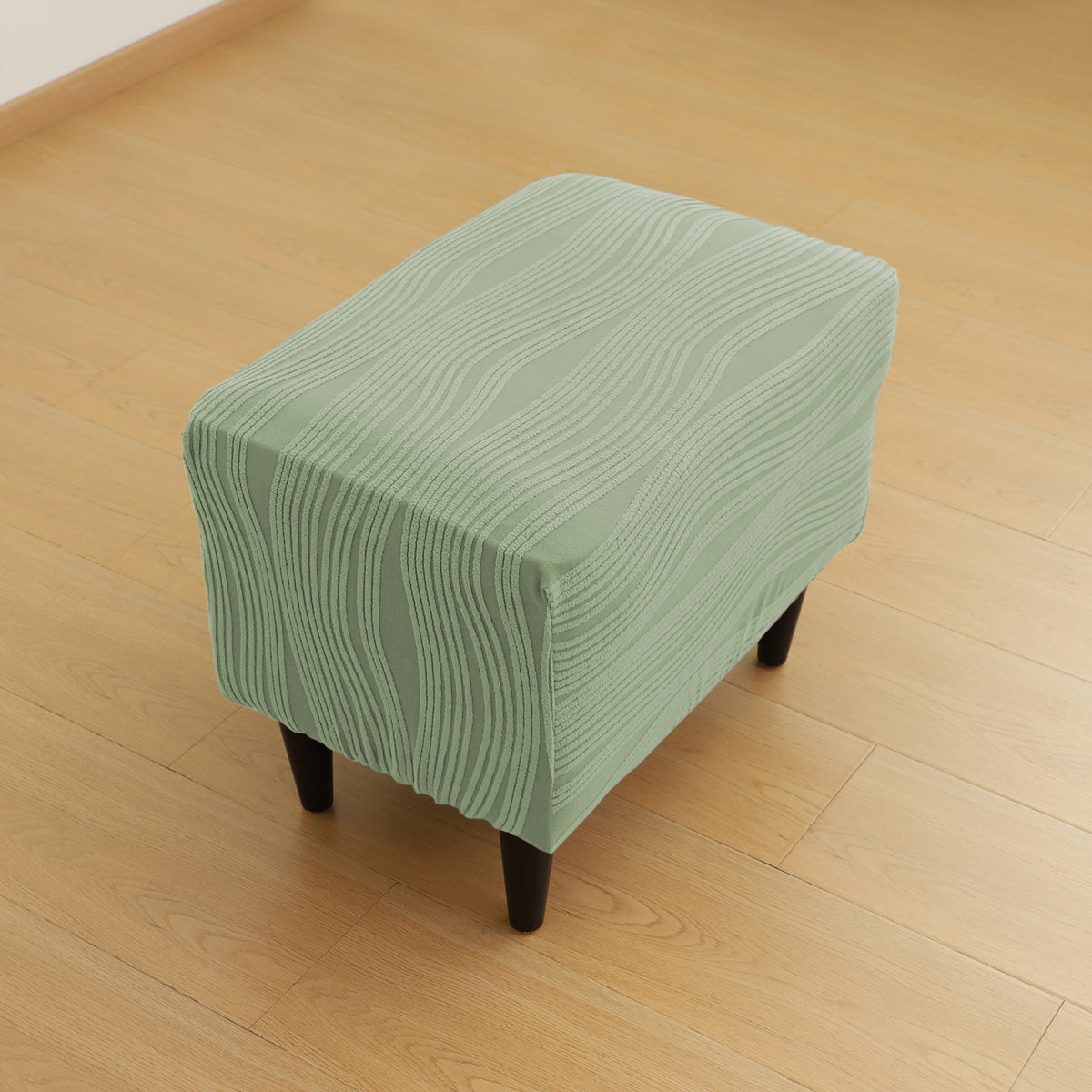 Nestiva Series Knitting Jacquard Stretchable Footstool Cover - Pastel Green
