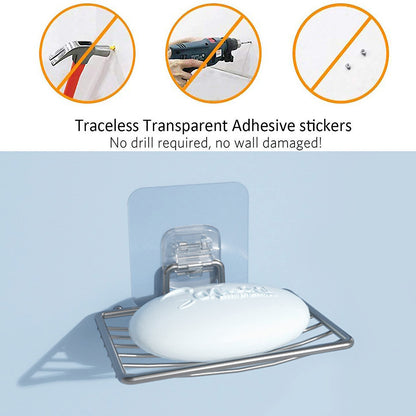 Magic Sticker Series No Drill Bathroom Soap Dish Stand