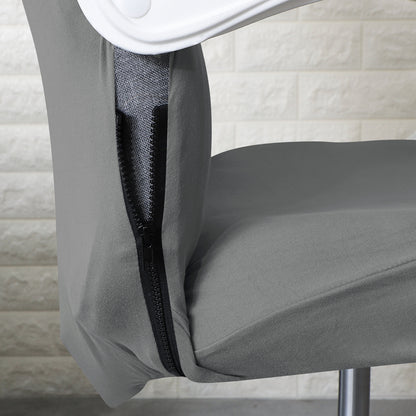 Office Chair Cover for Executive Chair (High-Back) – 140 GSM Stretchable Fabric – Washable & Anti-Slip – Fits Big & Tall Office Chairs, Smoke Grey
