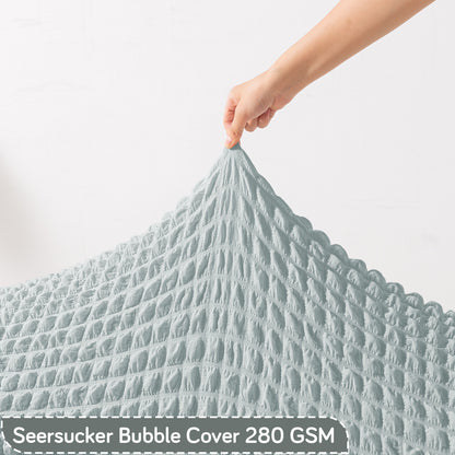 Aria Nova 280 GSM Bubble Stretchable Foot Rest Stool Cover, Light Grey