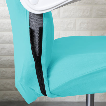 Office Chair Cover for Executive Chair (High-Back) – 140 GSM Stretchable Fabric – Washable & Anti-Slip – Fits Big & Tall Office Chairs, Sky Blue