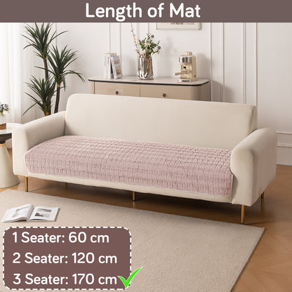 Premium Plush Anti Slip Sofa Mat for 1/2/3 Seater, Beige