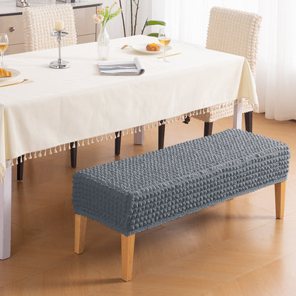 Aria Nova 280 GSM Stretchable Bubble Dining Bench Cover, Dark Grey