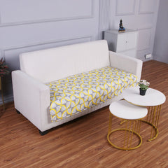 Quilted Sofa Seat Mat Covers for 1/2/3 Seater Sofa, Windmill Cyber Yellow