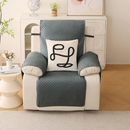 Quilted Recliner Mats for 1 Seater Recliner Sofa, Grey