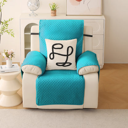 Quilted Recliner Mats for 1 Seater Recliner Sofa, Teal