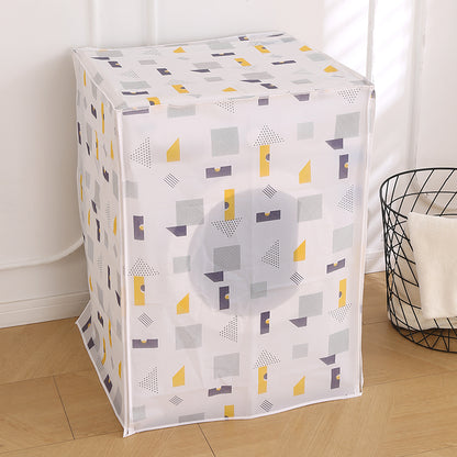 Waterproof Front Load / Top Load Washing Machine Cover | PEVA Dustproof Protective Cover for 6kg, 6.5kg, 7kg & 7.5kg Fully Automatic Machines, Geometric Abstract