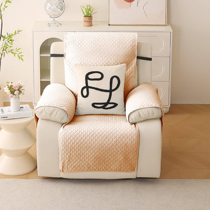 Quilted Recliner Mats for 1 Seater Recliner Sofa, Beige