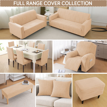 Nestiva Series Premium Knitting Jacquard Sofa Cushion Cover - Blush Beige