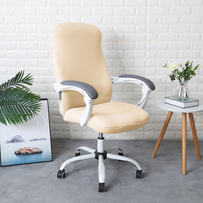 Office Chair Cover for Desk Chair (Mid-Back) – 140 GSM Stretch Fabric – Washable, Durable & Anti-Slip – Fits Mid-Back Office Chairs, Beige
