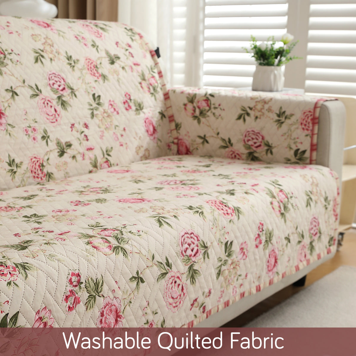 quilted fabric sofa cover