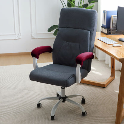 140gsm Armrest Covers for Office Chair (Zipper Style), 1 Pair, Burgundy