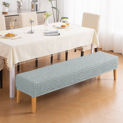 Aria Nova 280 GSM Stretchable Bubble Dining Bench Cover, Light Grey
