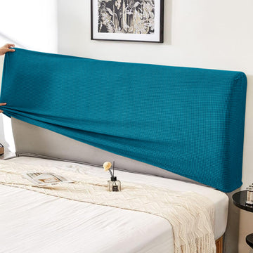 HOKIPO Jacquard Stretchable Bed Headboard Cover, Teal