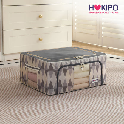 Folding Cloth Storage Box and Organizer for Wardrobe - Ash Mirage