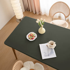 HOKIPO Waterproof Non-Slip Stretch Table Cover, Army Green