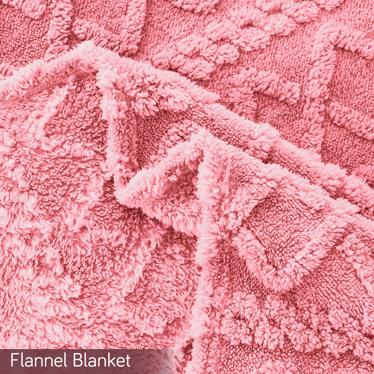 Buy 220 GSM Flannel Baby Pink Colour Throw Blanket 