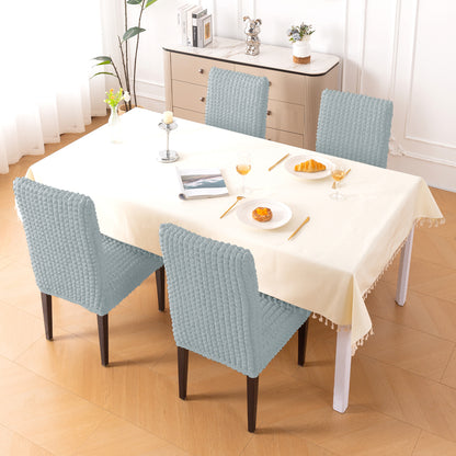 Aria Nova Bubble 280 GSM Dining Chair Cover Set of 1/2/4/6, Light Grey