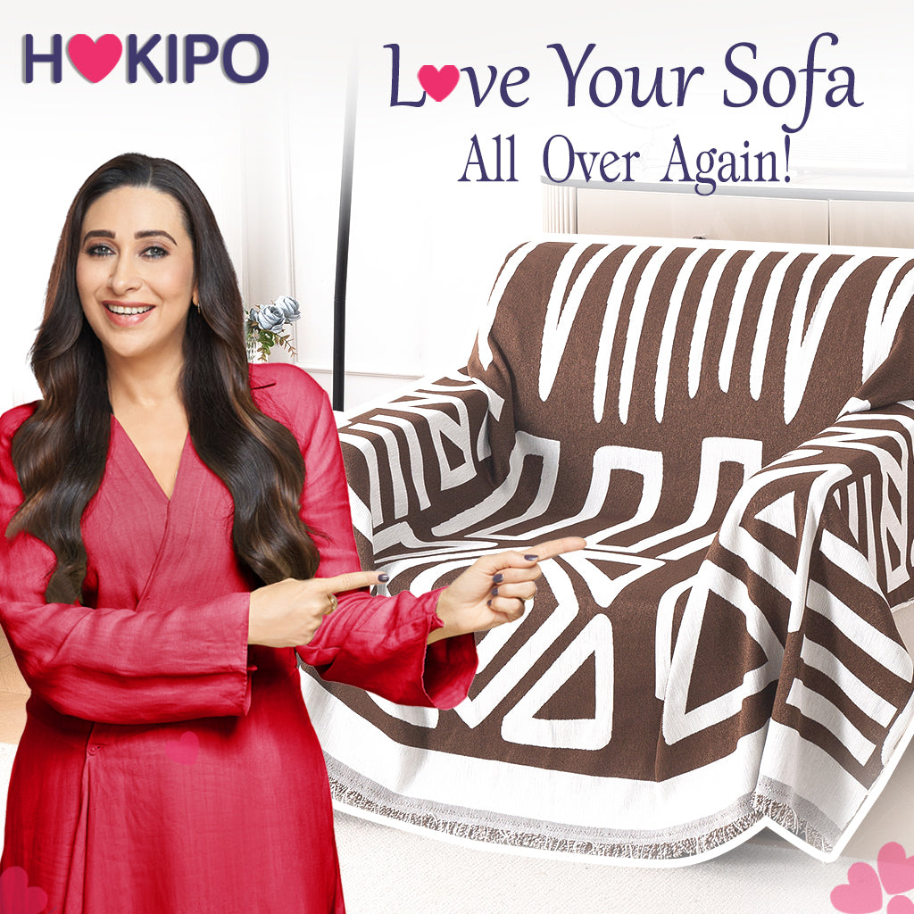 Buy Premium & Stylish Chocolate Brown Colour Urban Tribe Chenille Single Seater Sofa Throw | HOKIPO