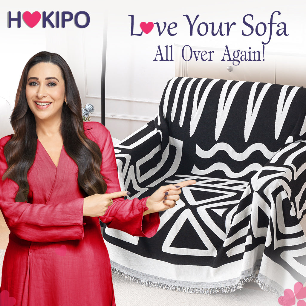 Buy Premium & Stylish Black Colour Urban Tribe Chenille Single Seater Sofa Throw | HOKIPO