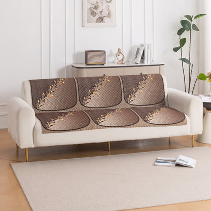LoomVerse Quilted Sofa Cover Set Washable Sofa Panel for Seat & Back - Autumn Drape